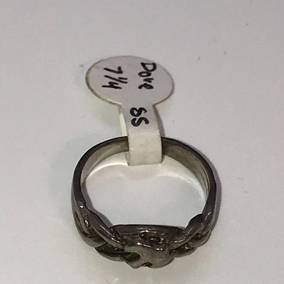 Sterling Silver Dove Ring Size 7 1/4 - Picture 6 of 6